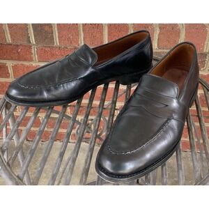 Allen Edmonds Randolph Penny Loafers Mens 13 C Black Leather Bench Welt Slip On